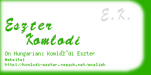 eszter komlodi business card